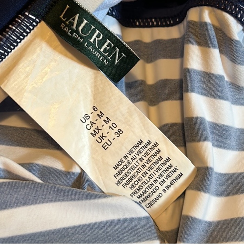 Lauren Ralph Lauren Indigo Striped Tankini Top - Picture 5 of 6